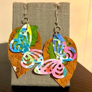 Reverse teardrop earrings